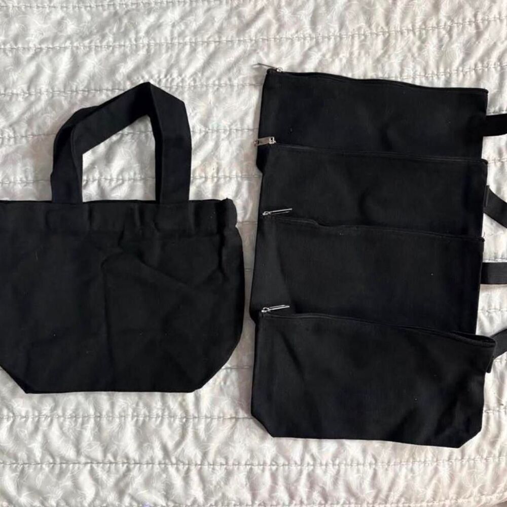 5 Blank Black Bags for Cricut or other crafting